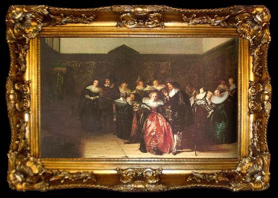 framed  Pieter Codde Merry Company 2, ta009-2